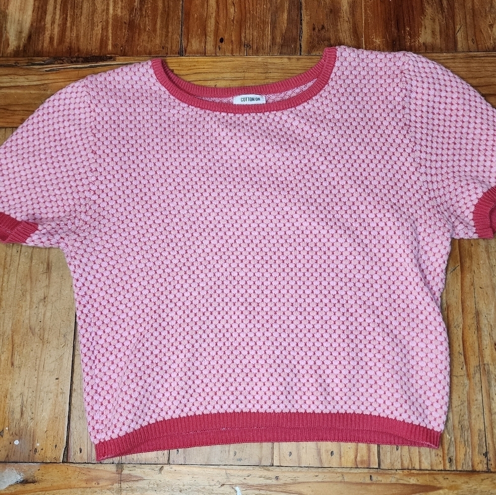 Cotton‎ On Blush Pink Knit Crop Top Size XS